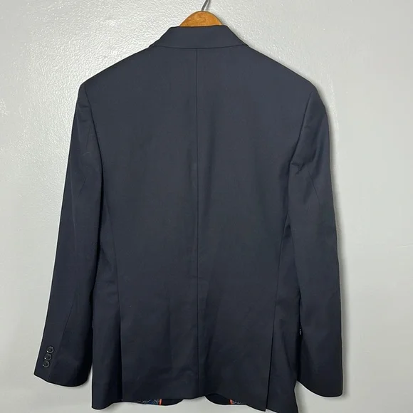 Tallia Boy’s 16 Navy Blue Two Button Blazer Jacket 2 Button Classic - Picture 5 of 8
